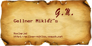 Gellner Miklós névjegykártya